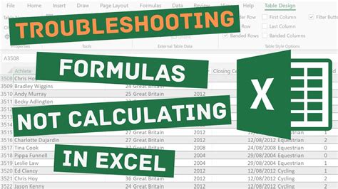 excel not calculating correctly.